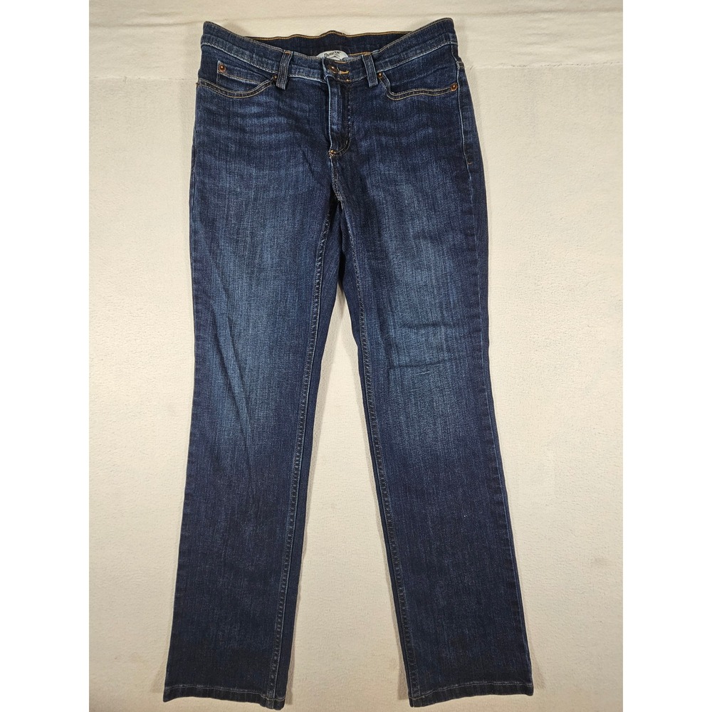 Duluth Trading Co Womens Dark Wash Straight Leg Jeans Size 6x29 Blue 40712